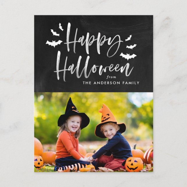 Halloween Bats | Halloween Photo Postcard (Front)