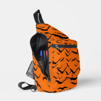 Halloween Bats Orange Black