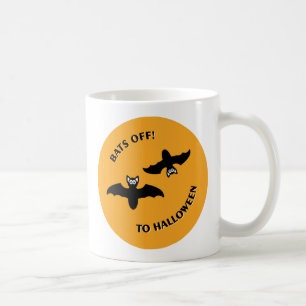 Halloween Bats Orange Coffee Mug