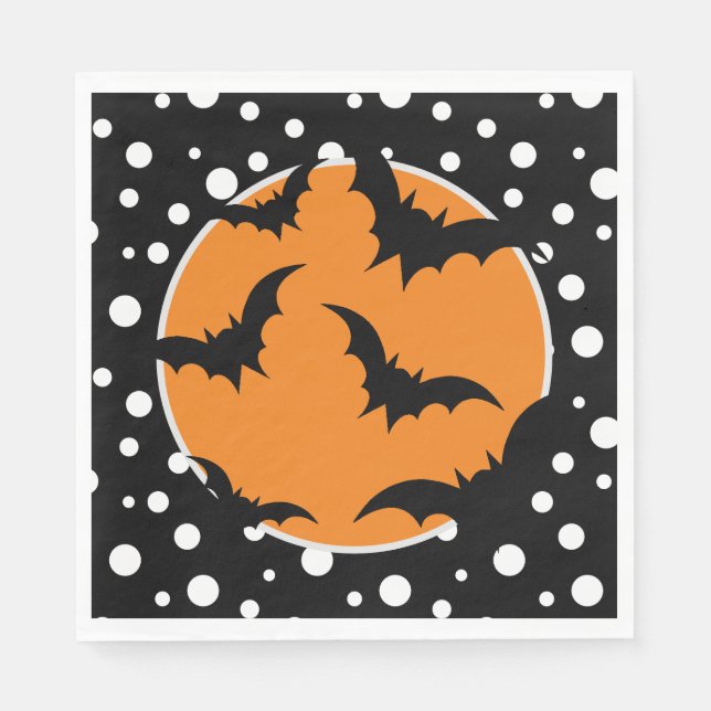 Halloween Bats Paper Napkins (Front)
