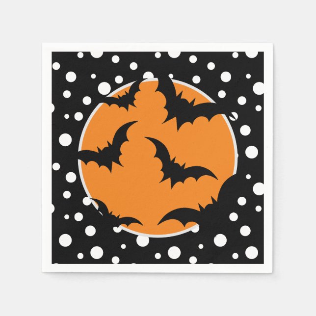Halloween Bats Paper Napkins (Front)