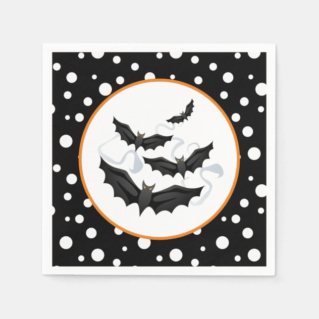Halloween Bats Paper Napkins (Front)