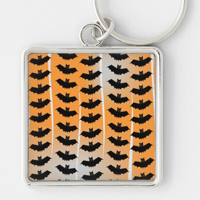Halloween Bats Pattern Key Ring (Front)