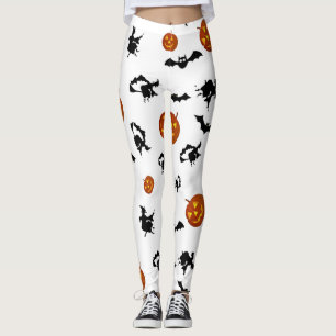 Halloween Bats, Pumpkins and Witches Leggings