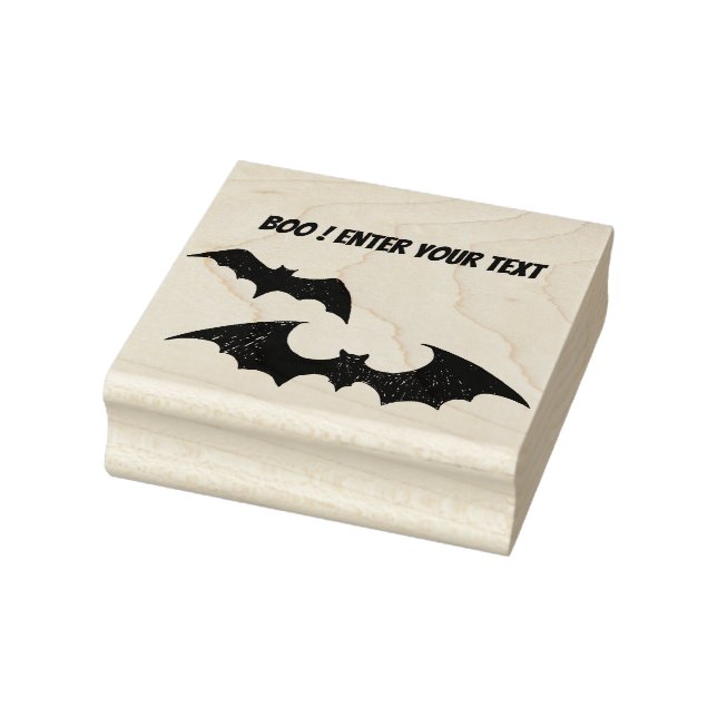 Halloween bats silhouette rubber stamp (Stamp)