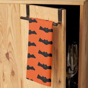 Halloween Bats Tea Towel