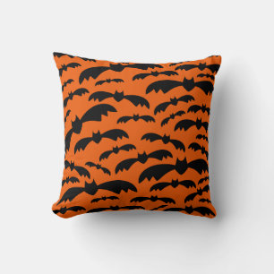 Halloween Bats Throw Pillow