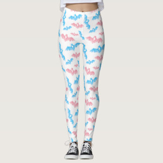 Halloween Bats Trans Pride Colours Leggings