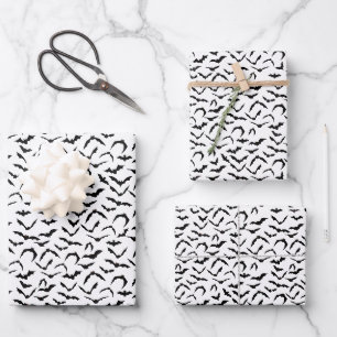 Halloween Bats Wrapping Paper Sheets
