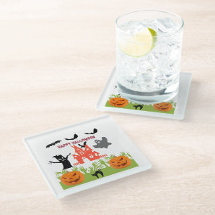Halloween Be Frightfully Fun Glass Coaster