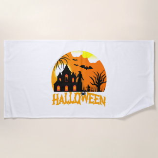 Halloween beach towel