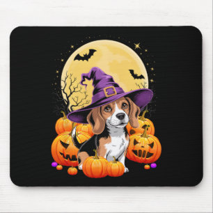 Halloween Beagle Dog Pumpkin Costume For Men Women Mouse Mat