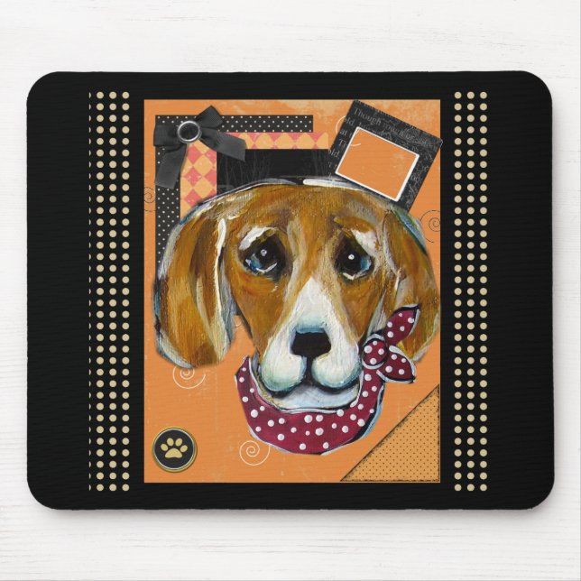 HALLOWEEN BEAGLE MOUSE MAT (Front)
