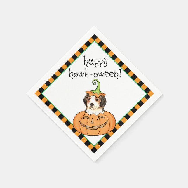 Halloween Beagle Napkin (Corner)