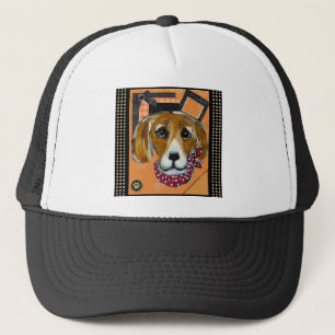HALLOWEEN BEAGLE TRUCKER HAT