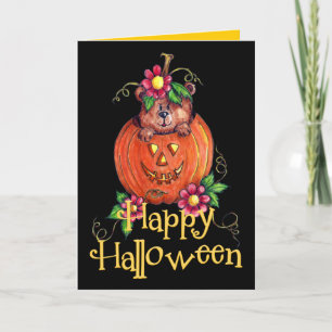 Halloween Bear Greeting Card