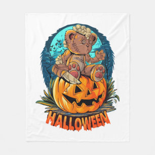 Halloween Bear Killer Fleece Blanket