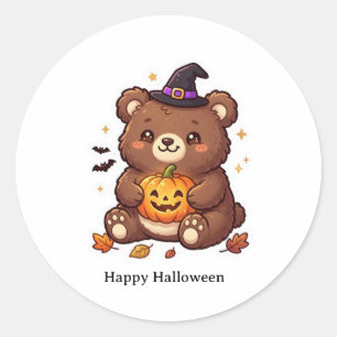 Halloween Bear Spooky Autumn Illustration sticker