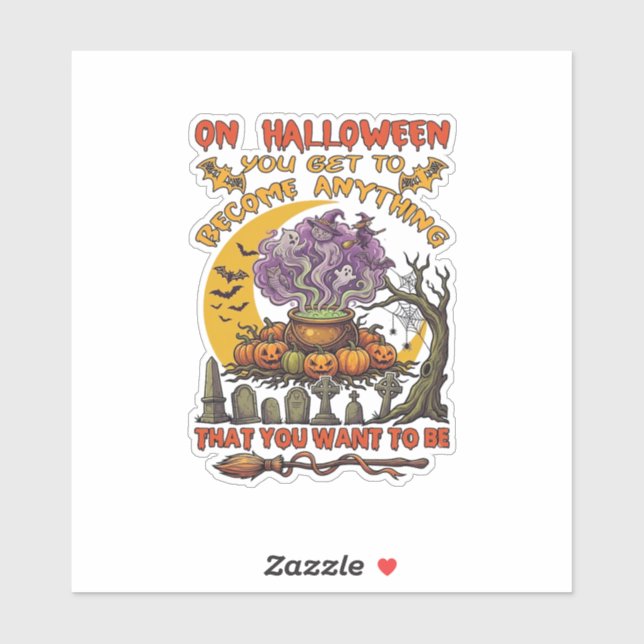 Halloween Become Anything Cauldron Cat Ghost Pumpk (Sheet)
