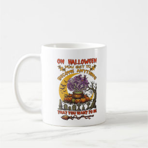 Halloween Become Anything Cauldron Cat Ghost Pumpk Coffee Mug