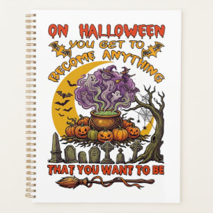 Halloween Become Anything Cauldron Cat Ghost Pumpk Planner