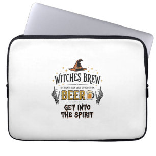 Halloween Beer Hocus Pocus Funny Vintage_1 Laptop Sleeve