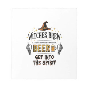 Halloween Beer Hocus Pocus Funny Vintage_1 Notepad