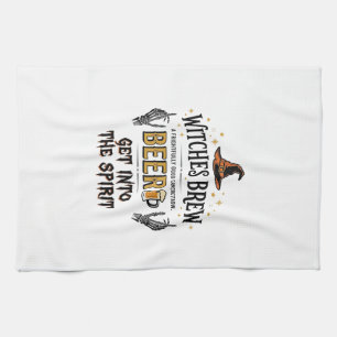 Halloween Beer Hocus Pocus Funny Vintage_1 Tea Towel