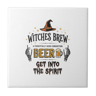 Halloween Beer Hocus Pocus Funny Vintage_1 Tile