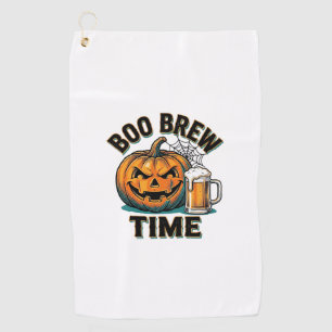 Halloween Beer Shirt Vintage Pumpkin Party Tee_1 Golf Towel