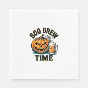 Halloween Beer Shirt Vintage Pumpkin Party Tee_1 Napkin