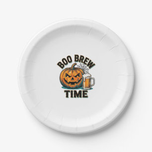 Halloween Beer Shirt Vintage Pumpkin Party Tee_1 Paper Plate