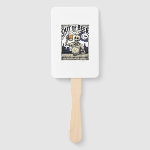 Halloween Beer Skeleton Vintage Party Hand Fan