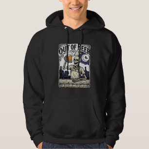 Halloween Beer Skeleton Vintage Party Hoodie