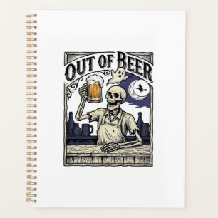 Halloween Beer Skeleton Vintage Party Planner