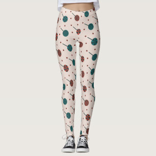 Halloween Beige Red Minimal Pattern Leggings