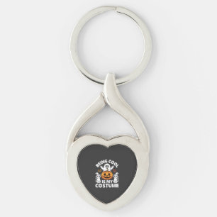 Halloween Being Cool Is My Costume Ghost Design Key Ring