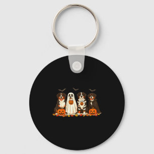 Halloween Bernese Mountain Dog Ghost Soky Bernese  Key Ring