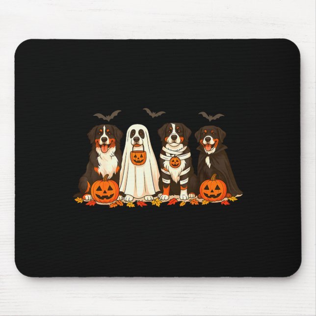 Halloween Bernese Mountain Dog Ghost Soky Bernese  Mouse Mat (Front)