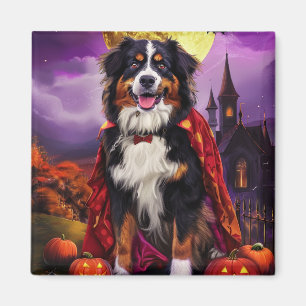 Halloween Bernese Mountain Dog Pumpkins Scary  Magnet