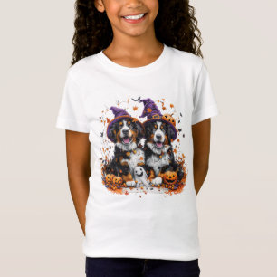 Halloween Bernese Mountain Dogs Witch Ghost T-Shirt