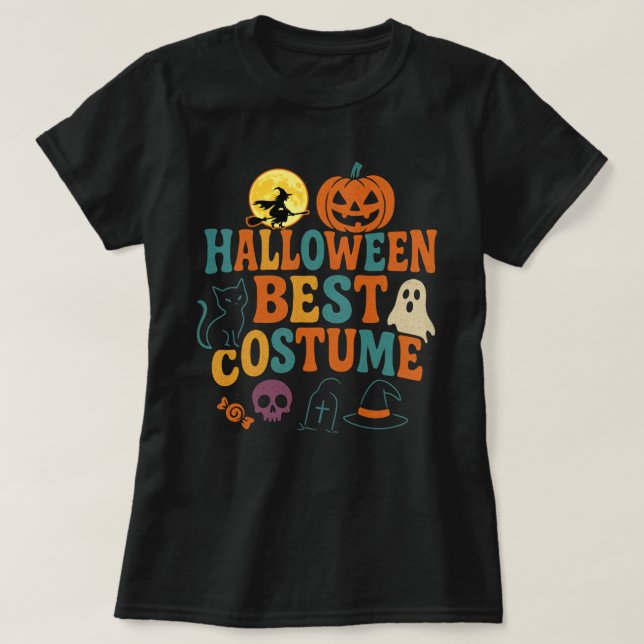 Halloween Best Costume – Spooky Retro T-Shirt (Design Front)