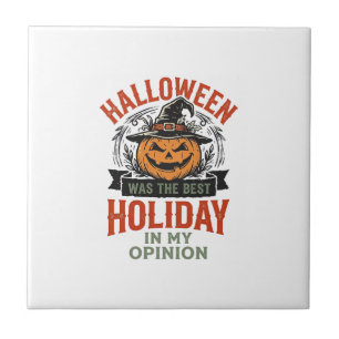 Halloween Best Holiday Vintage Pumpkin Shirt Desig Tile