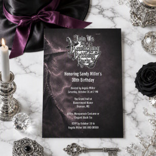 Halloween Bewitching Gothic Birthday Party Invitation