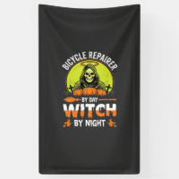 Halloween Bicycle Repairer By Day Witch By Night