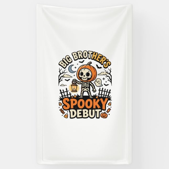 Halloween Big Brother Spooky Debut Banner (Vertical)