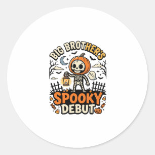 Halloween Big Brother Spooky Debut Classic Round Sticker