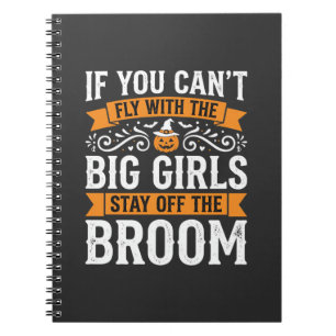 Halloween Big Girls Broom Witch Design_1 Notebook