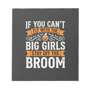 Halloween Big Girls Broom Witch Design_1 Notepad