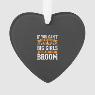 Halloween Big Girls Broom Witch Design_1 Ornament